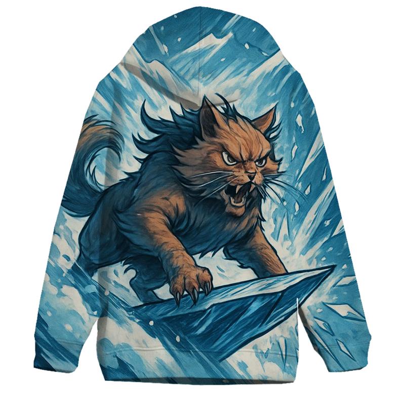 Arctic Storm Rider Snow Cat heavyweight hoodies