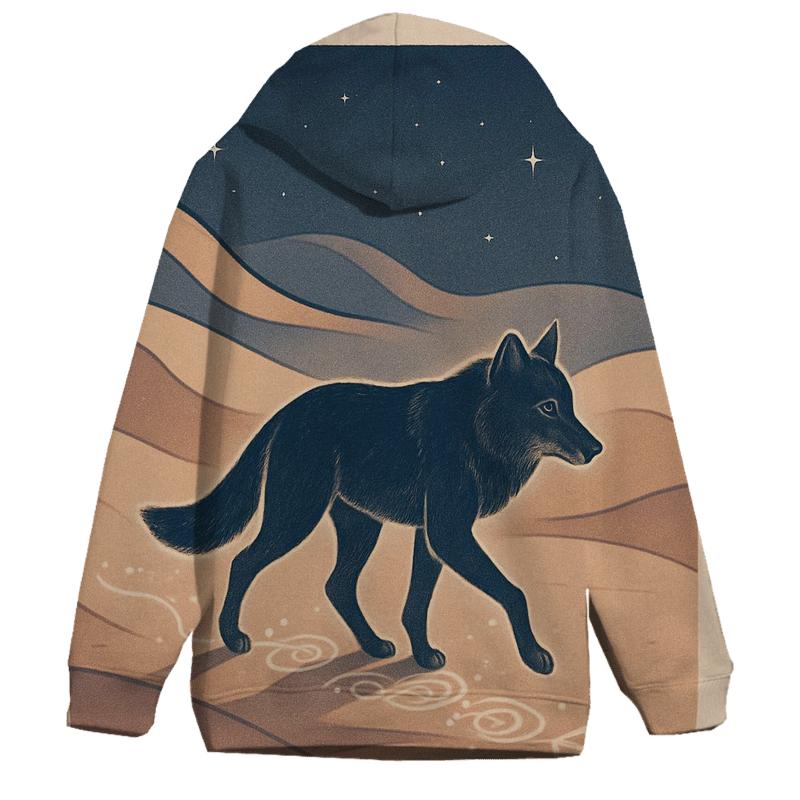 Mystic Sand Dune Wolf zip-up hoodies