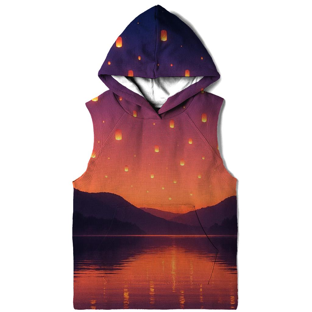 Sky Lantern Dusk Drift embroidered hoodies