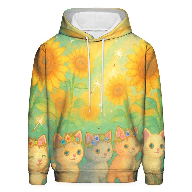 Sunflower Meadow Cat Parade hoodie trends