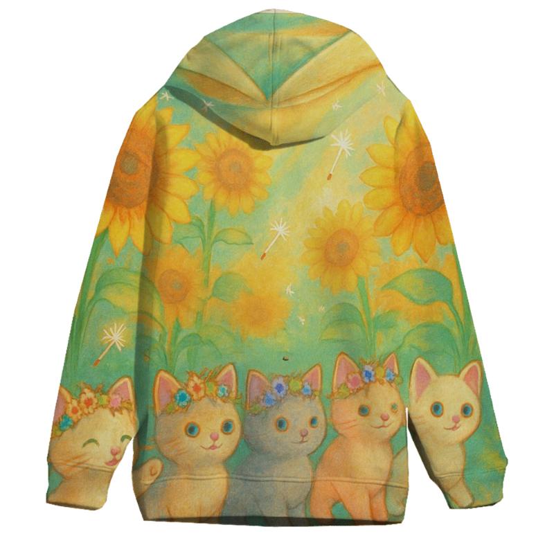 Sunflower Meadow Cat Parade hoodie trends