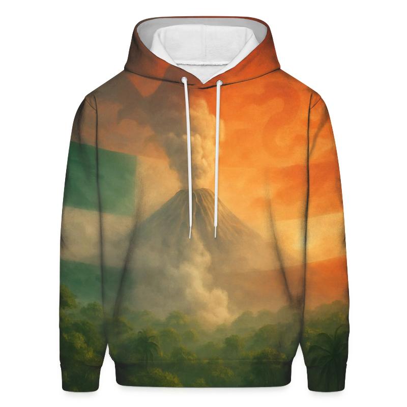 Mexican Flag Volcano And Forest Fusion pullover hoodies