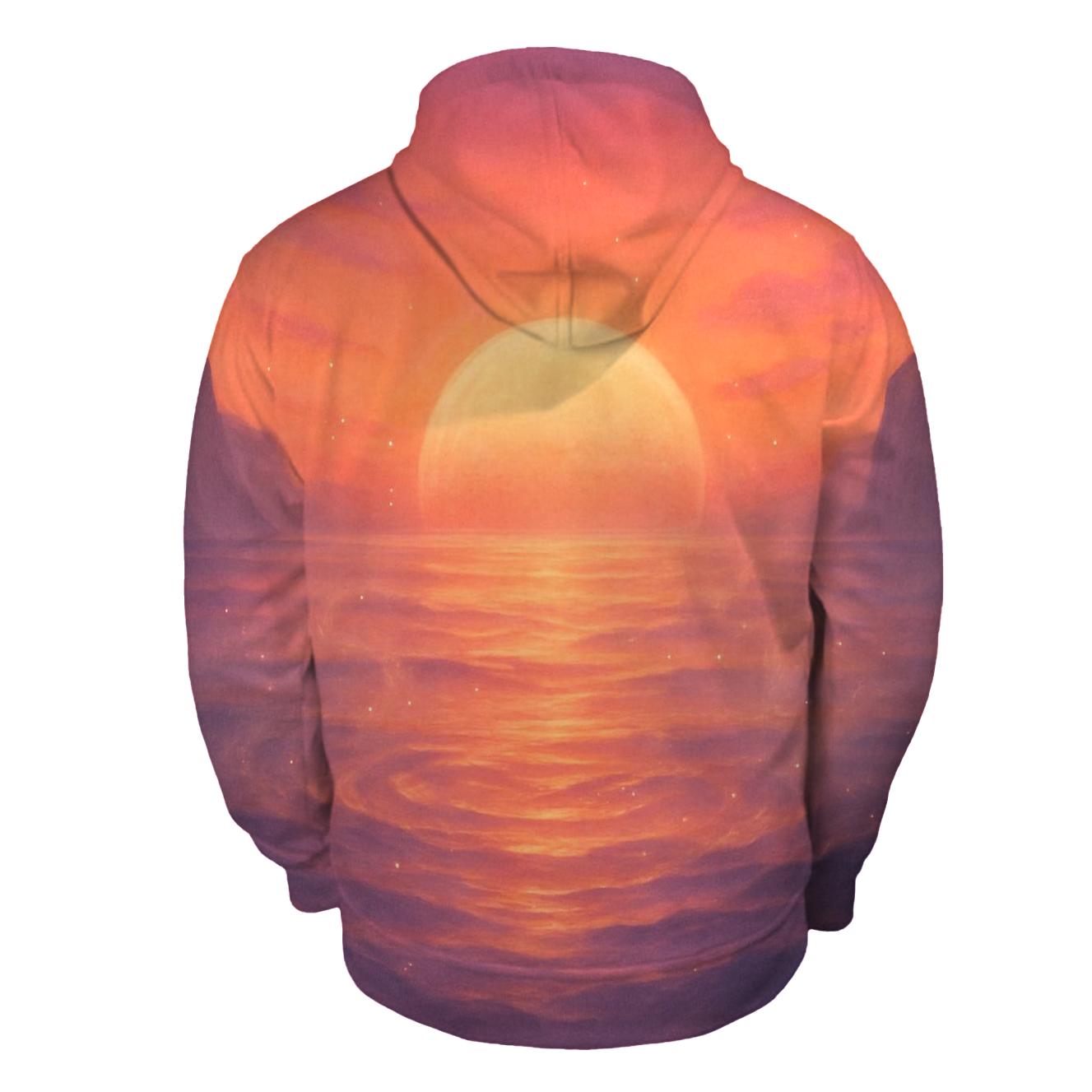 Celestial Ember Tides zip-up hoodies