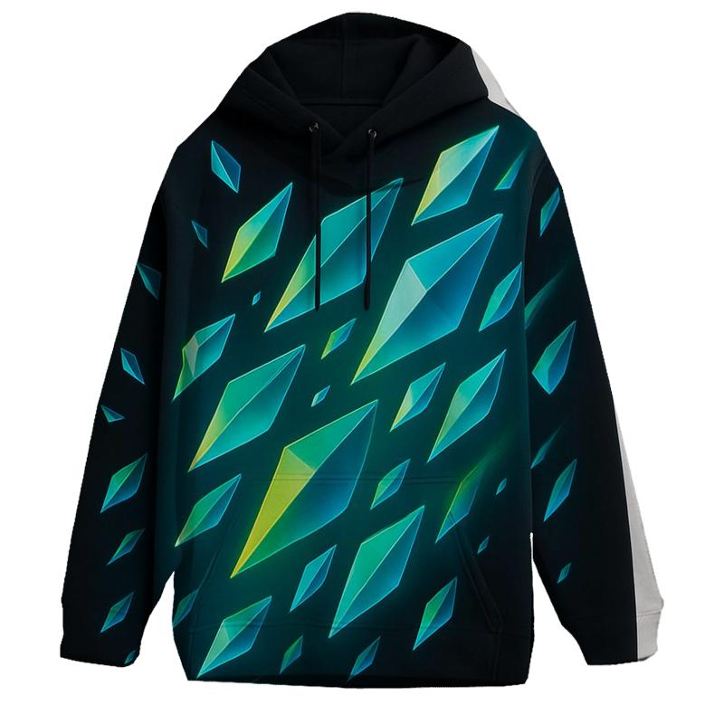 Prismatic Drift Gradient Shapes pullover hoodies