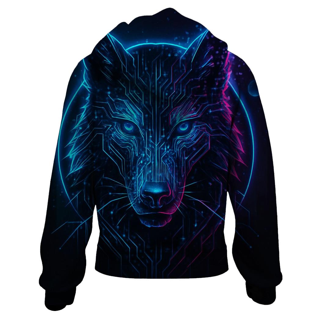 Lunar Circuit Wolf designer hoodies