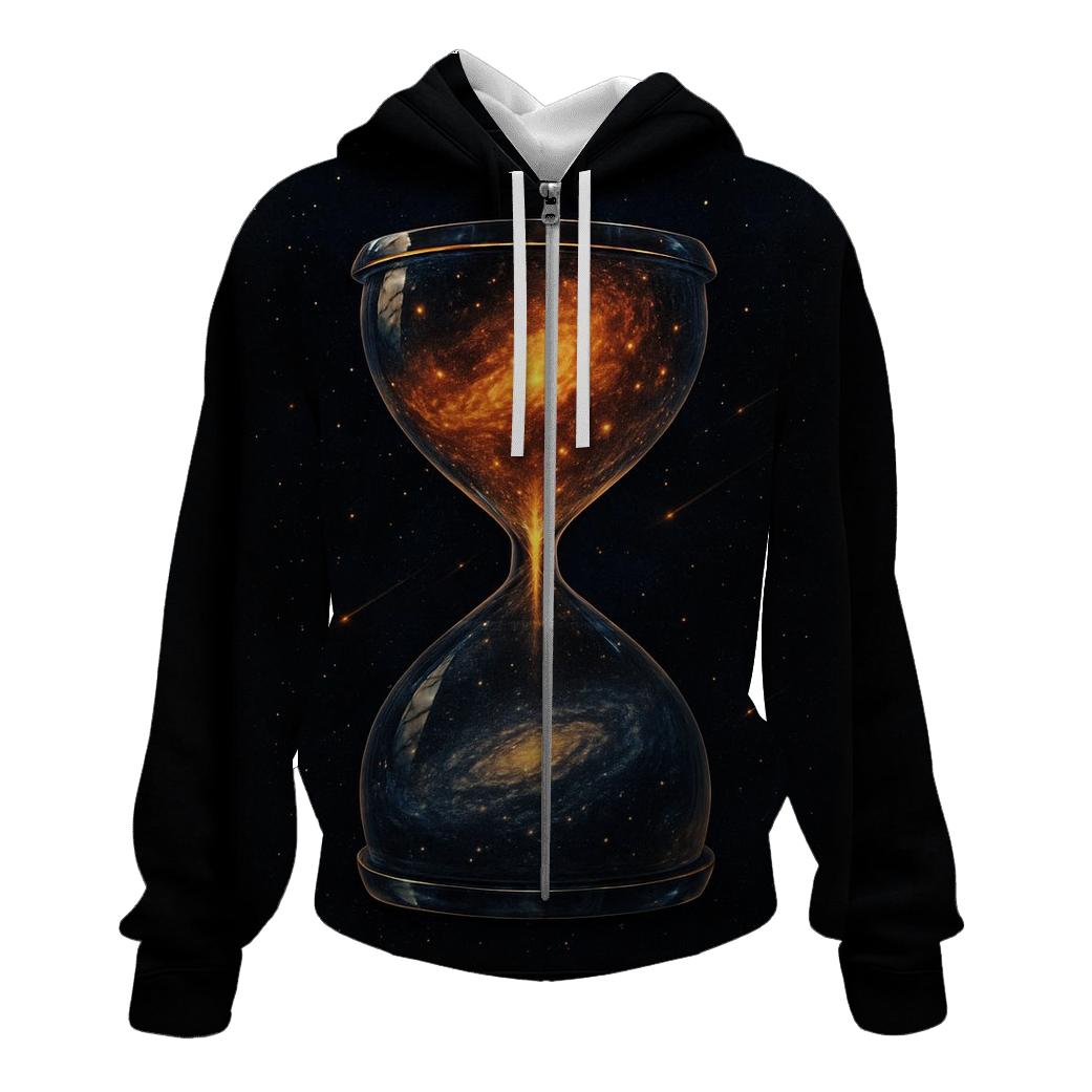 Chrono Galaxy Hourglass printed hoodies