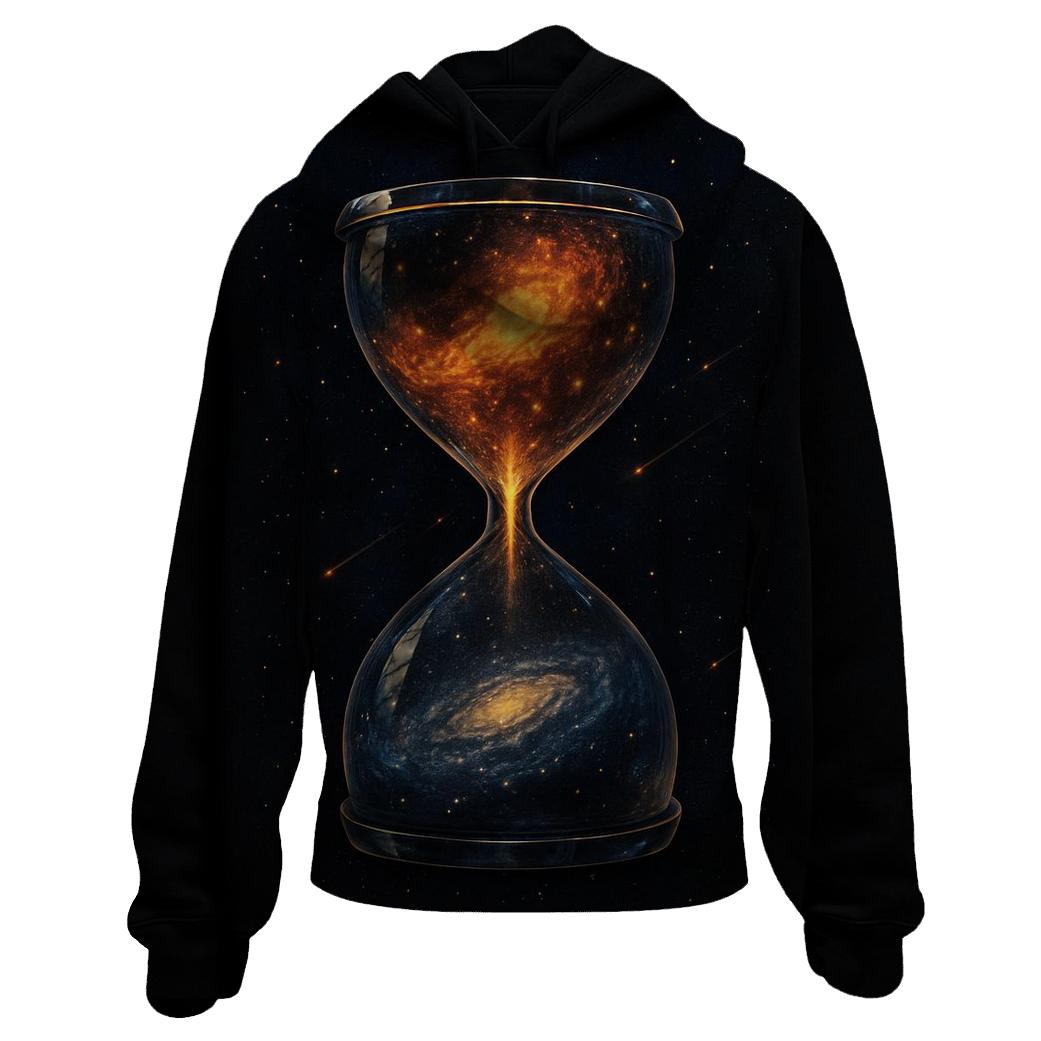 Chrono Galaxy Hourglass printed hoodies