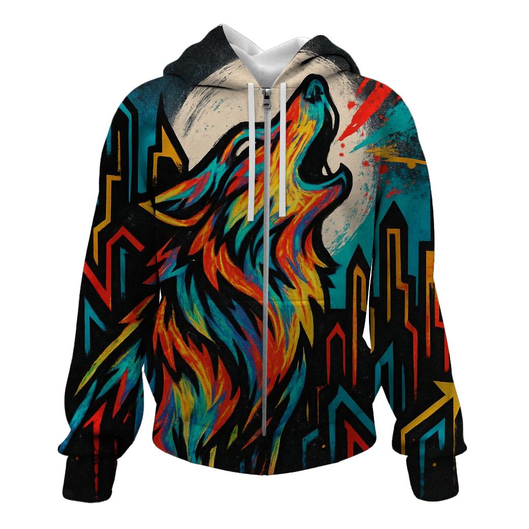 Graffiti Howl Skyline zip-up hoodies