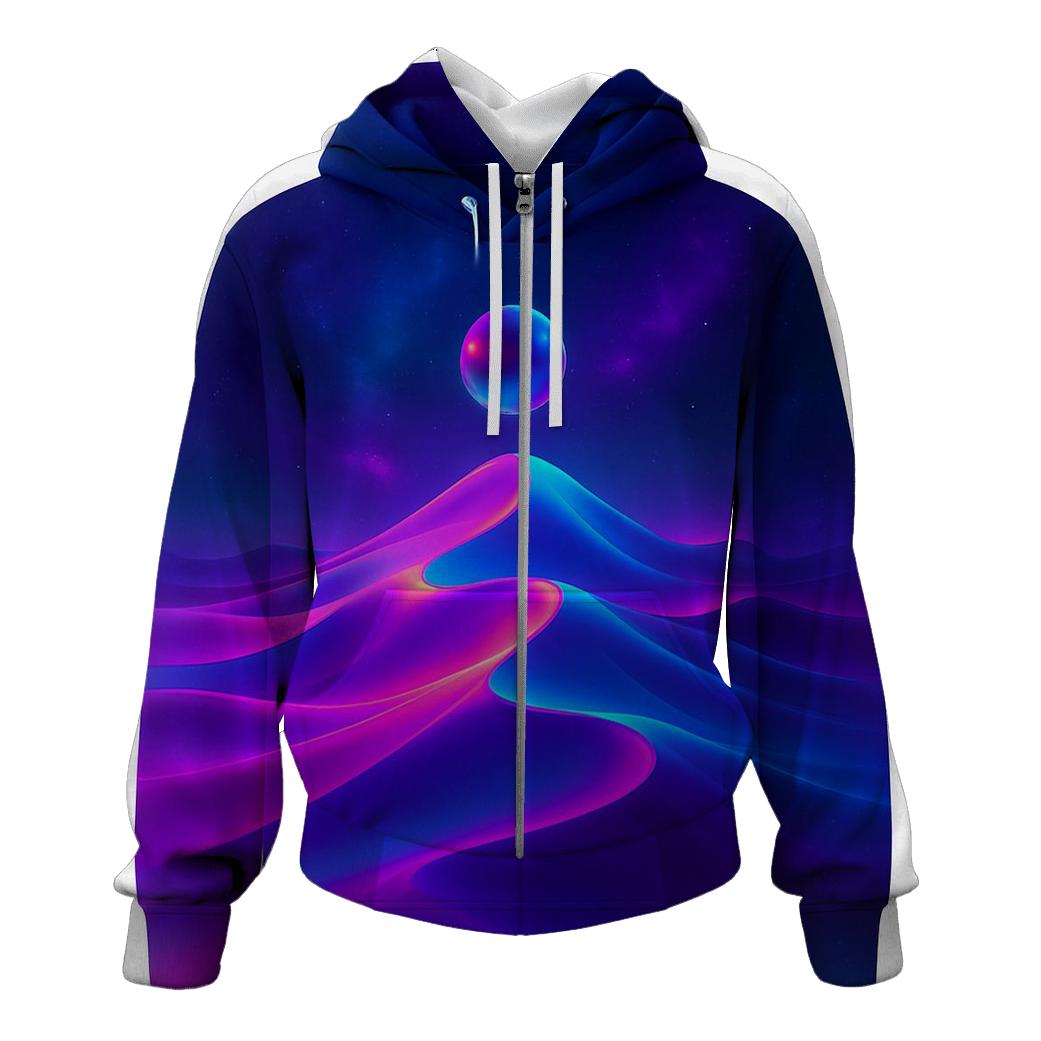 Neon Mirage Gradient Dunes graphic hoodies