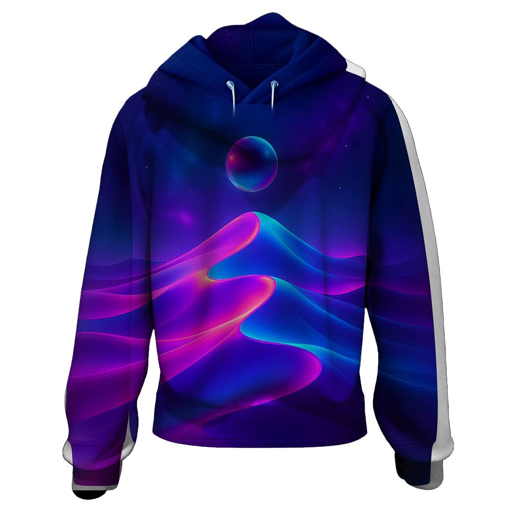 Neon Mirage Gradient Dunes graphic hoodies