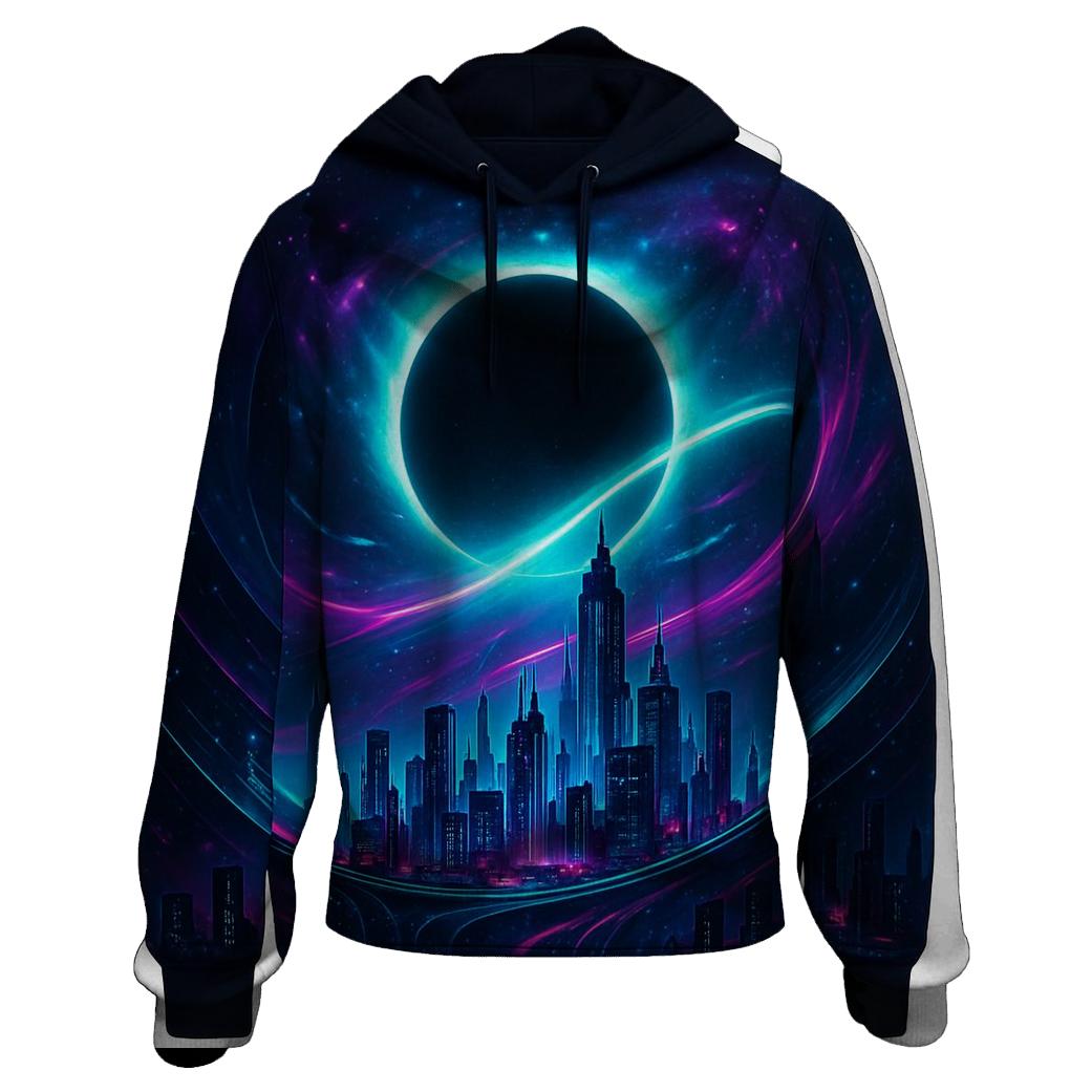 Neon Eclipse City designer hoodies