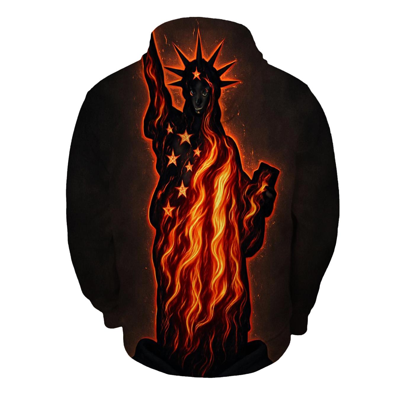 Liberty Flame Silhouette premium hoodies