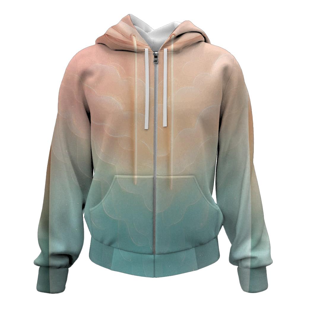 Pastel Cloudfall Gradient heavyweight hoodies