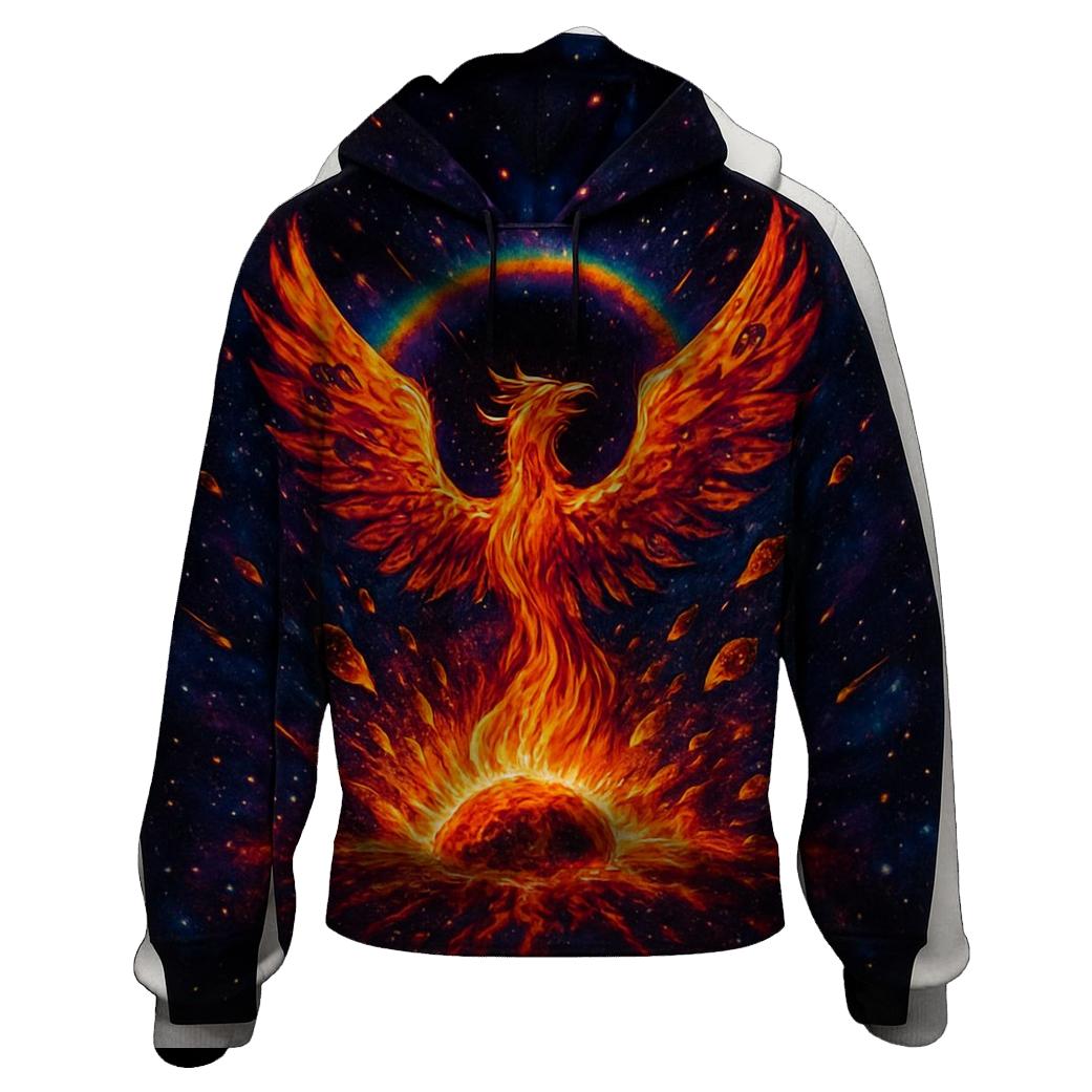 Stellar Phoenix Rebirth zip-up hoodies