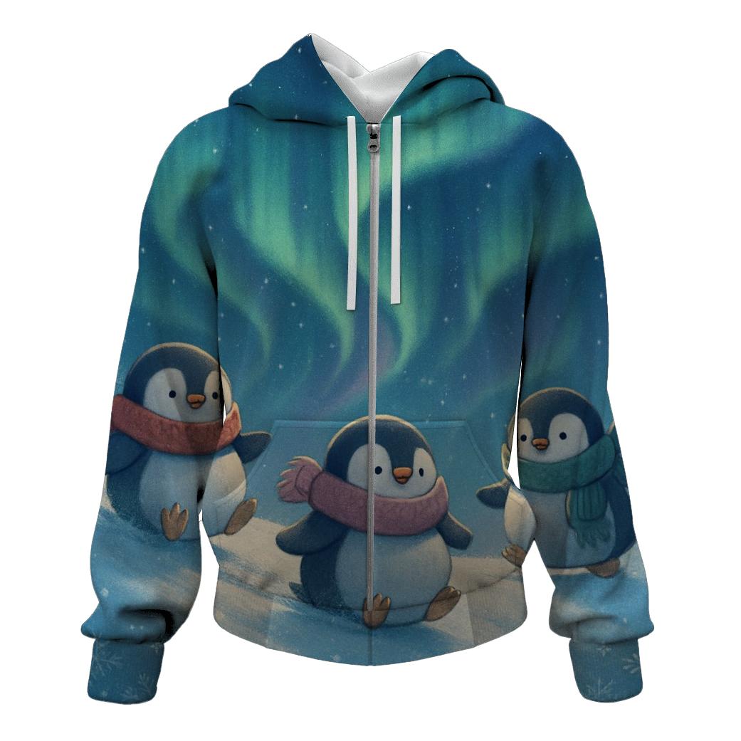 North Pole Aurora Penguins hoodies fashion