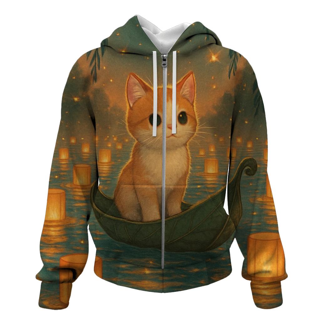 Lantern River Cat Boat lightweight hoodies
