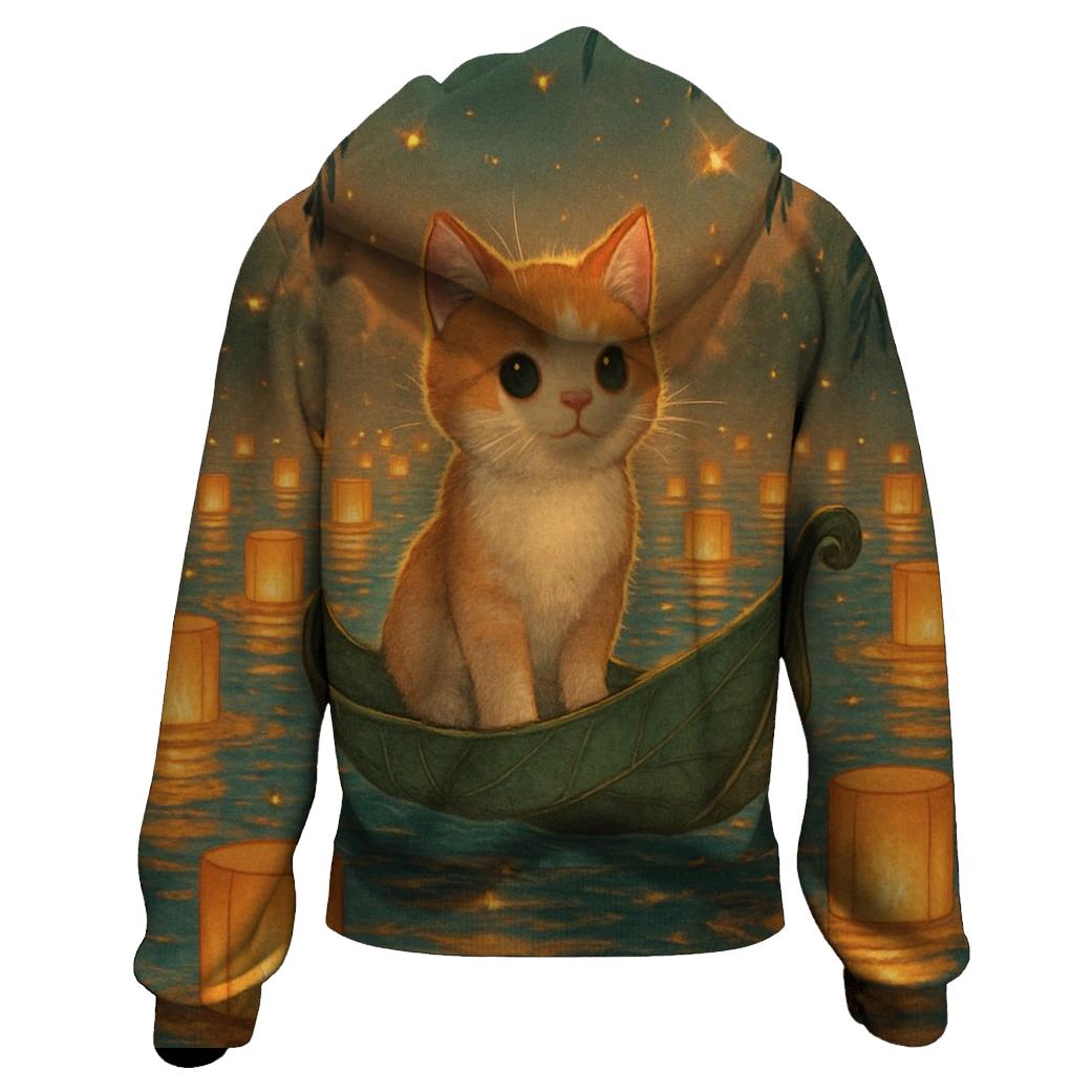 Lantern River Cat Boat lightweight hoodies