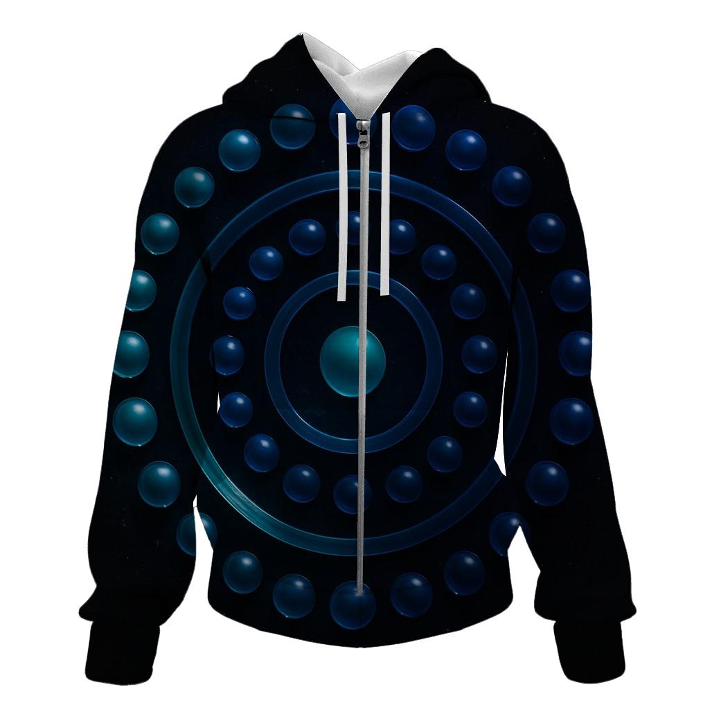 Chromatic Orbit Gradient Rings printed hoodies