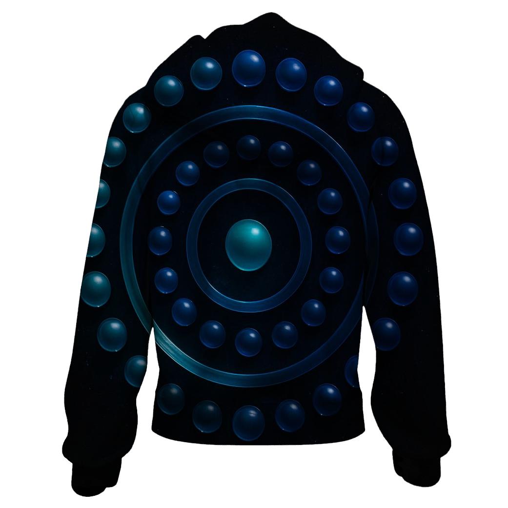 Chromatic Orbit Gradient Rings printed hoodies