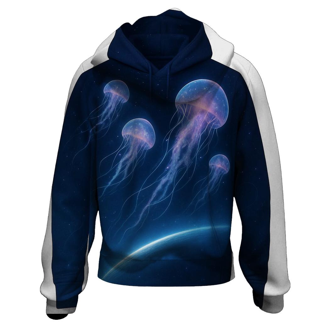 Orbital Jellyfish Bloom zip-up hoodies