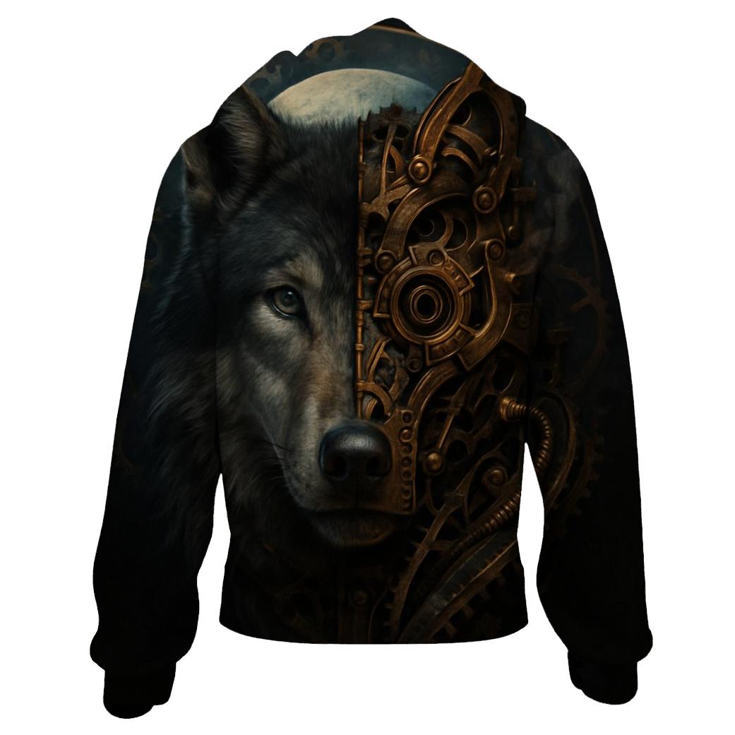 Mechanical Moon Mask Wolf lightweight hoodies