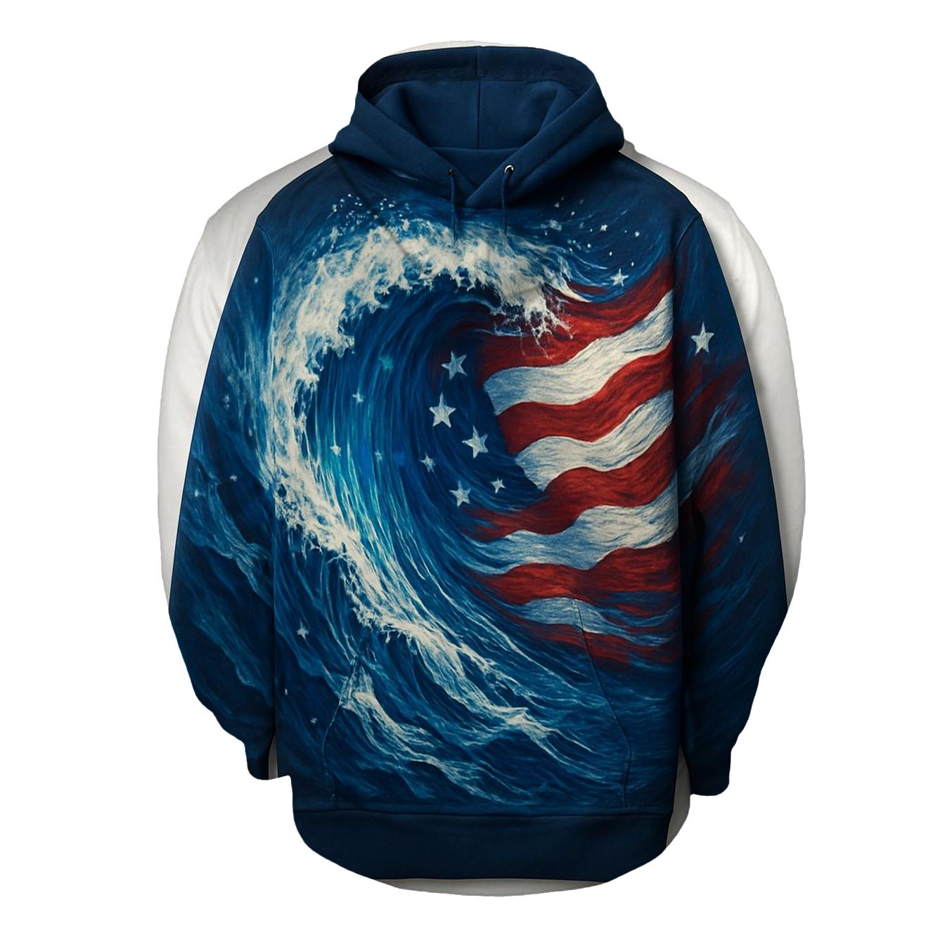 Ocean Wave Banner Crest graphic hoodies
