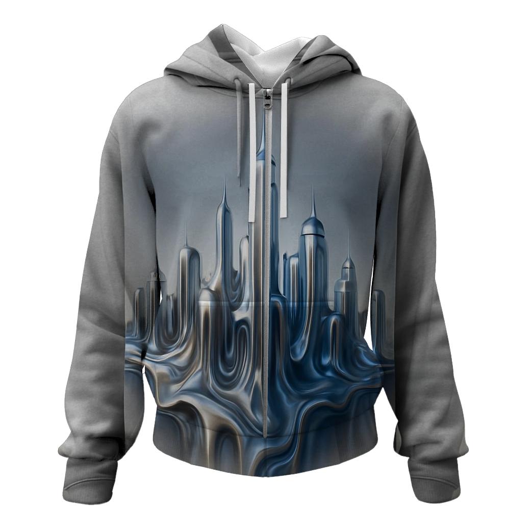 Molten Skyline Gradient City heavyweight hoodies