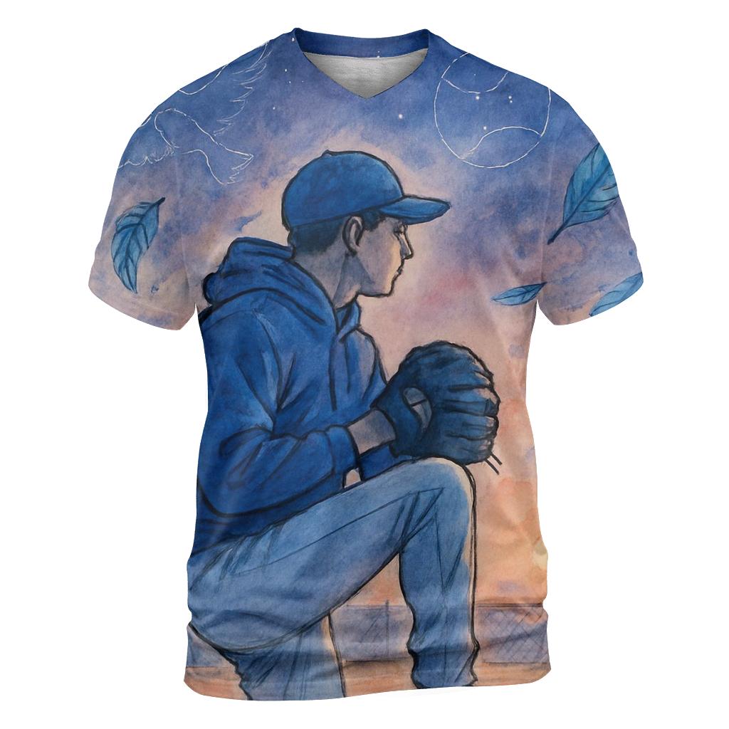 Twilight Bullpen Echo Blue Jays Horizon artistic all-over print tops
