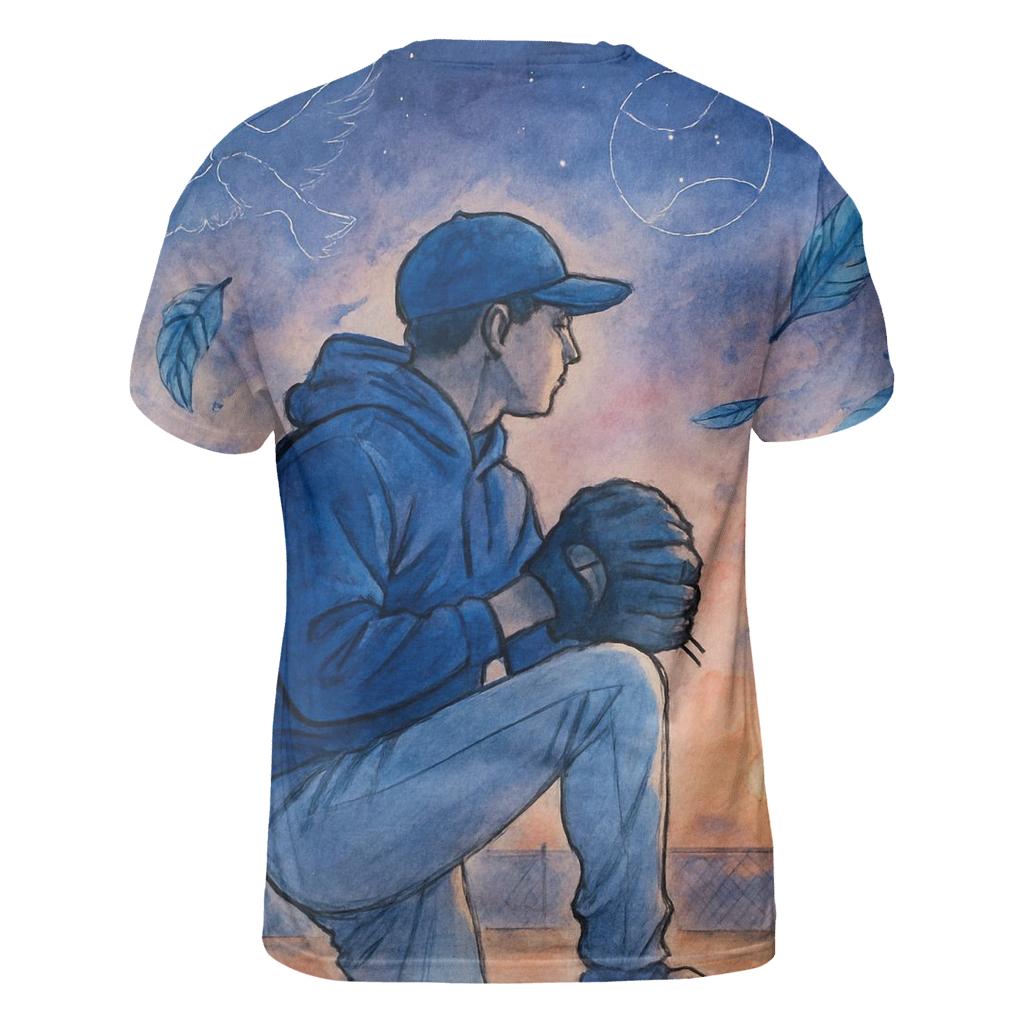 Twilight Bullpen Echo Blue Jays Horizon artistic all-over print tops