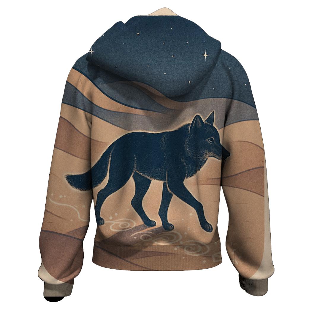 Mystic Sand Dune Wolf zip-up hoodies