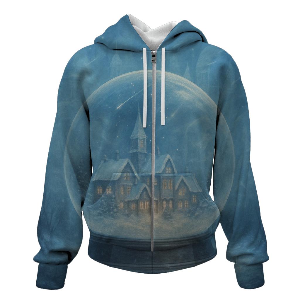 Snow Globe Time Traveler premium hoodies