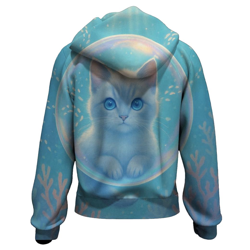 Ocean Bubble Dream Cat hoodies fashion
