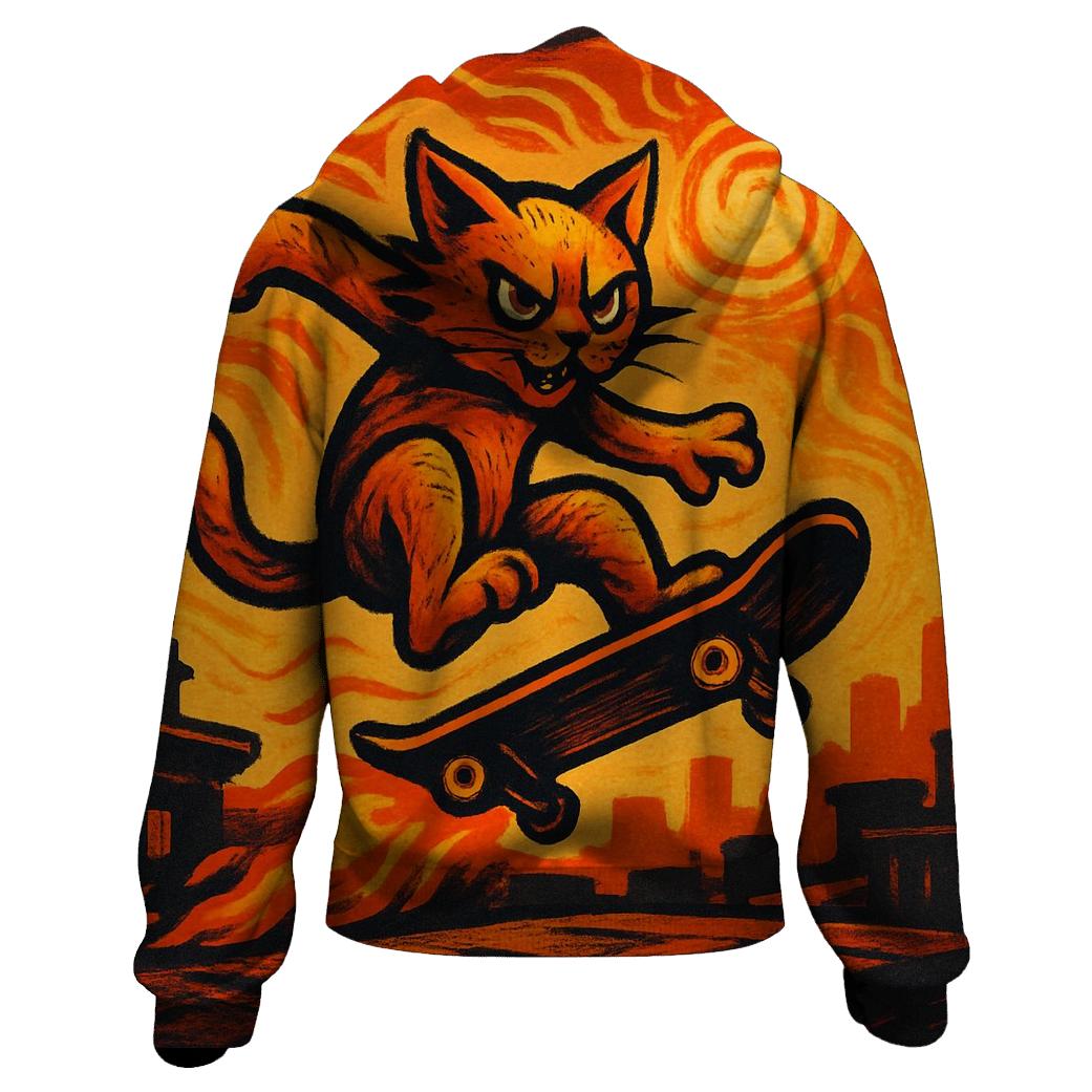 Solar Skateboard Street Cat hoodie styles