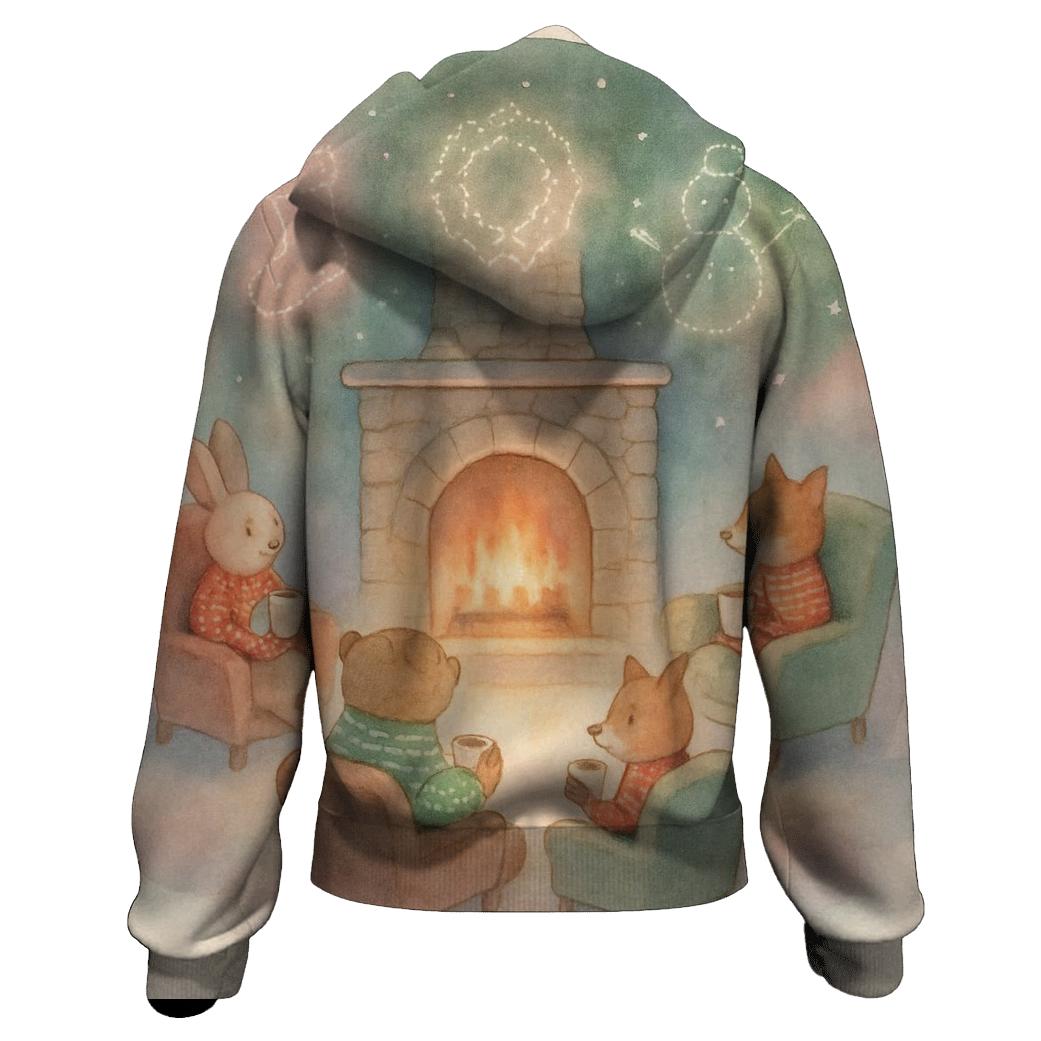 Celestial Fireplace Gathering graphic hoodies