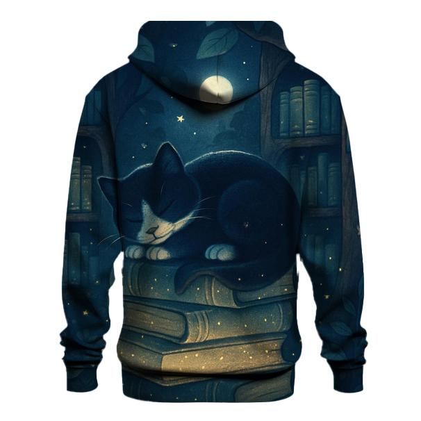 Moonlit Library Cat hoodie styles
