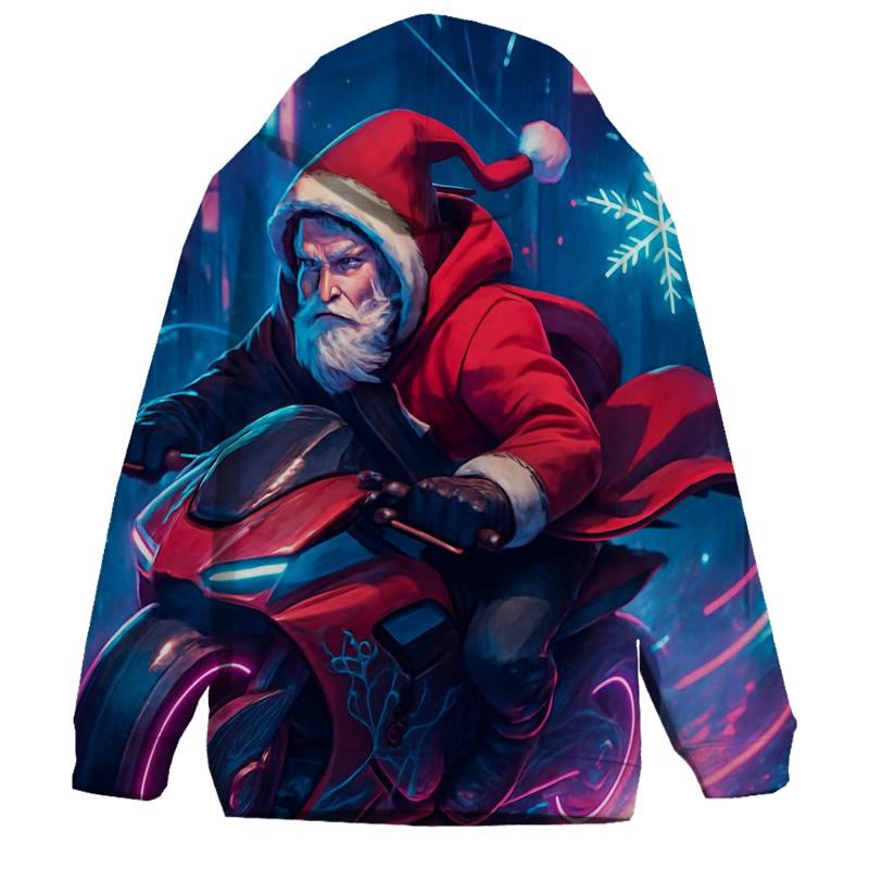 Neon Street Santa Rider pullover hoodies