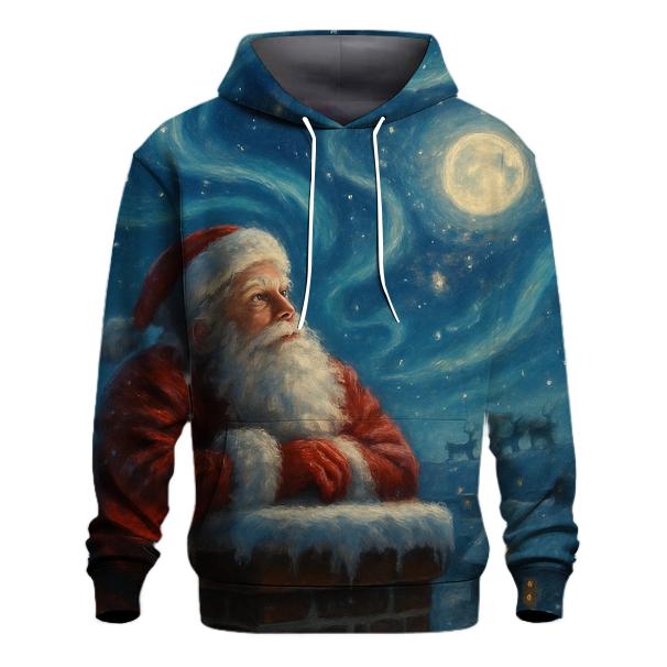 Stargazer Santa On The Rooftop custom hoodies
