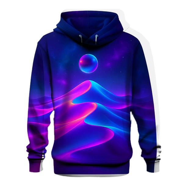 Neon Mirage Gradient Dunes zip-up hoodies