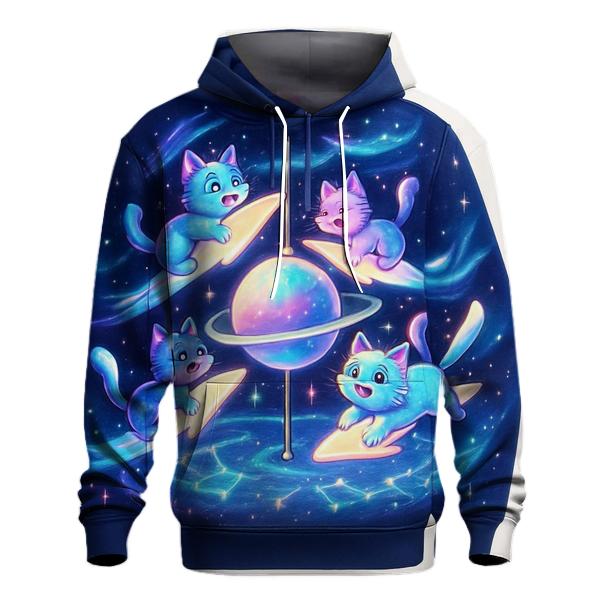 Cosmic Carousel Cats hoodie trends