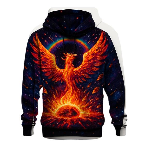 Stellar Phoenix Rebirth graphic hoodies