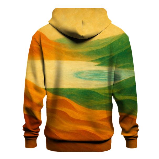 Indian Flag Desert Mirage Abstraction hoodie styles