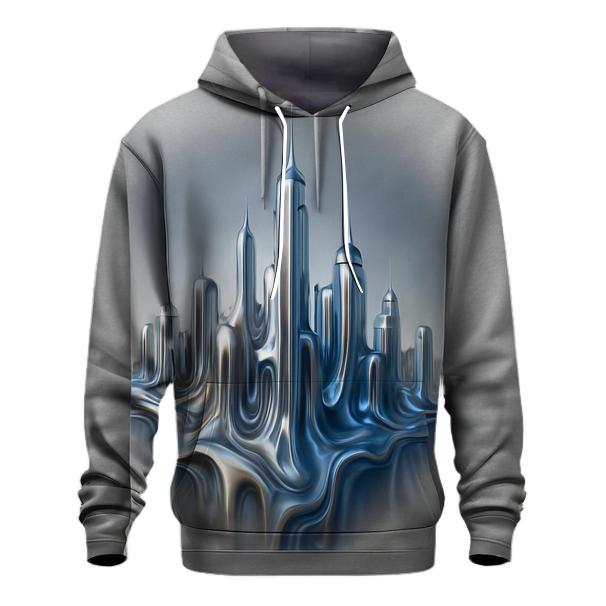 Molten Skyline Gradient City graphic hoodies