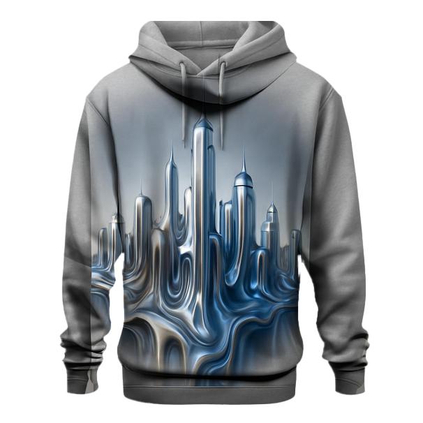 Molten Skyline Gradient City graphic hoodies