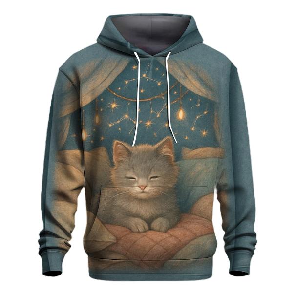 Starlit Pillow Fort Cat zip-up hoodies