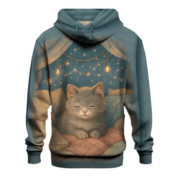 Starlit Pillow Fort Cat zip-up hoodies