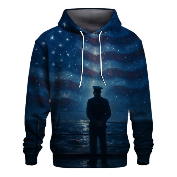 Lone Sailor Under The Star Spangled Sky hoodies fashion