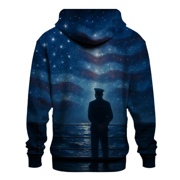 Lone Sailor Under The Star Spangled Sky hoodies fashion