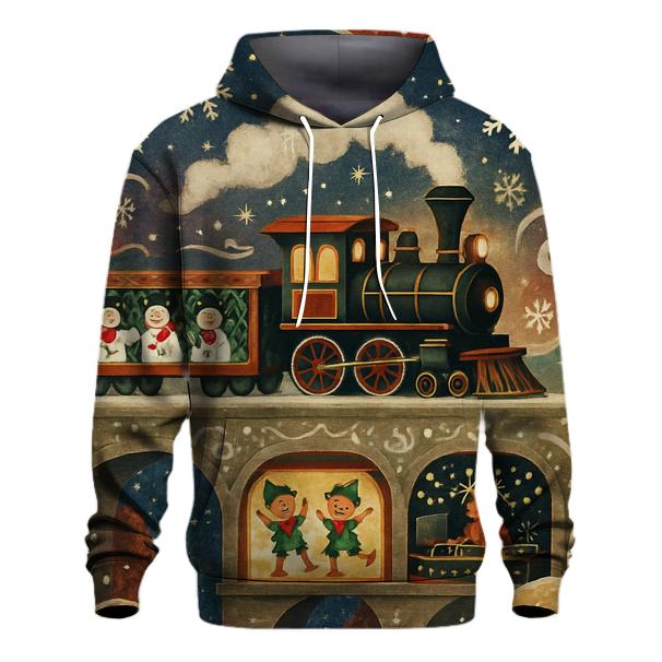 Midnight Polar Express Party embroidered hoodies