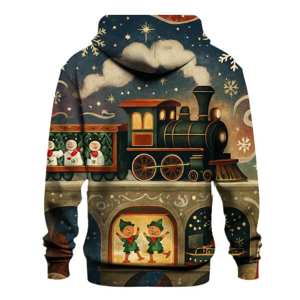 Midnight Polar Express Party embroidered hoodies