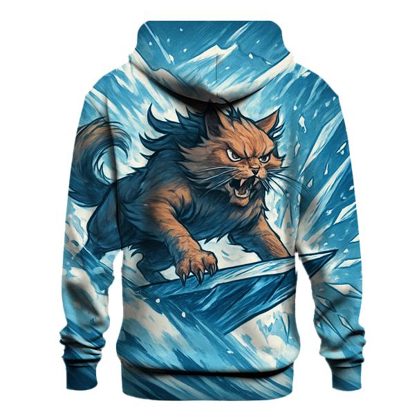 Arctic Storm Rider Snow Cat graphic hoodies